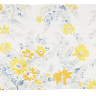 Daisy Floral Bouquet/Ticking Stripe Reversible Placemat (Set of 4)